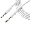 AUX -kabel 1m 3ft vit svart aux -kabel 3,5 mm jack ljudkabel stereo extra sladd för MP3 PC -hörlurar