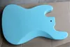 Fabriksanpassad 4/5 strängar Sky-Blue Electric Bass Guitar Body, kan anpassas som din förfrågan