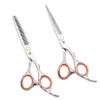 Professionell grooming sax 5.5 "6.0" Stainless raka saxar Tunna Shears Cat Dog Saxar Pet Sax Promotion Z1009