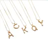 Letter M Pendant Necklaces Simple Exaggerated Geometric A To Z Character Lava Rock Jewelry Silver Gold Wholesale