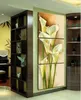 3 pièces art peinture toile impression couloir effet calla fleurs photo impression verticale formes murales pour salon po ship5023820