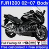 كيت ل Yamaha FJR1300A 2001 2002 2003 2005 2005 2005 2007 2AAHM.38 FJR 1300 لمعان أسود حار FJR-1300 FJR1300 01 02 03 04 05 06 06 06 FATERS