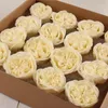 16pcs/ box handmade soap rose flower head for mother's day gift creative soap rose head valentine's gift box artificial flower