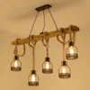 American retro multi-heads pendant lamp industrial wind headlight clothing store living room bar cafe creative twine chandelier MYY