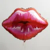 75*75 cm Lip Helium Ballonnen Liefde Globos Rose Rode Lip Ballon voor Valentijnsdag Kiss Me Folie Ballon Bruiloft Decor ZC0590