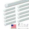 Azione negli Stati Uniti a forma di V LED integrato tubi luminosi 4ft 5 piedi 6 piedi 8ft tubo del LED T8 72W 100W doppi lati Bulbi negozio luce più fredda Porta illuminazione