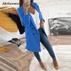 Outono inverno terno blazer feminino 2018 dames blazers escritório blazer mujer jaquetas fino casual elegante manga longa agasalhos