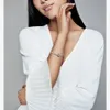 Yeni Varış 100% 925 Ayar Gümüş Dalgalı Lavanta Murano Cam Charm Fit Orijinal Avrupa Charm Bilezik Moda Takı Aksesuarları