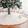 Noel Süslemeleri Beyaz Kırmızı Ağaç Etek Önlük Yüksek dereceli Pullar Peluş İşlemeli Noel Halı 90/120cm1