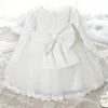 Vestido de cumpleaños para niña de 1 año, ropa de manga larga de encaje, vestido de bautizo de princesa, vestidos de fiesta infantiles para niñas, vestidos de tutú