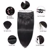 9A Grade Virgin Haar Clip in Menselijk Hair Extensions Braziliaanse Peruaanse Maleisische Indiase Rechte Remy Haar Natuurlijke Kleur Blonde Blonde 613