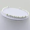 Vente en gros - Bracelets en perles plaquées argent Bracelet manchette à billes Bracelets à breloques