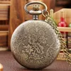 Steampunk Antique Cowboy Design Men Boy Quartz Pocket Watch Analog Display Clock ketting ketting horloges Geschenken Collectable314U