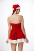 Costumes sexy du Père Noël pour femmes Costumes de vacances de Noël pour adultes Déguisements avec des ensembles de chapeaux Costumes de Noël Sexy Essuyer la poitrine Re2307