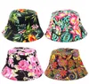 Summer Beach Sunhat Meninas Flor Floral Bucklet Chapéu Para As Mulheres Grandes Crianças Impressão Outdoors Caps 11 Estilos C5980