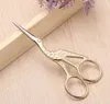 Stainless Steel Embroidery Sewing Tools Crane Shape Stork Measures Retro Craft Shears Cross Stitch Scissors DHL Shipping Free 70PCS