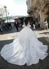 2020 Elie Saab Suknia Balowa Suknia Ślubna Aplikacja Biała suknia Sukienka Satin Bateau Długi Rękaw Suknie Formalne