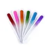Cam Tırnak Dosyaları Dayanıklı Kristal Dosya Tırnak Tampon NailCare Manikür UV Lehçe Aracı için Nail Art Aracı Renkli