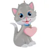 Maxora Kawaii Sevimli Kitty Polyresin Cat Christmas Srecament Bedava Kişiselleştir Parlatıcı El Yapımı El Sanatları Hediyesi Hediye Ev Dekoru