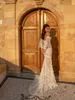 Lian Rokman robes de mariée sirène avec manches longues 2020 dentelle appliques balayage train robe de mariée de plage sur mesure robe de soirée occidentale