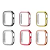 Apple Watch Case Diamond Glitter Single Row Bling Crystal Diamonds Housse de protection PC Plaqué Bumper Frame pour iWatch 38mm 42mm 40mm 44mm 41mm 45mm 49mm