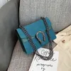 Borse donna moda invernale semplice catena di borse a tracolla diagonale opaca piccola confezione quadrata