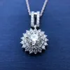 CoLife Jewelry dazzling moissanite silver pendant for wedding 1ct real F color moissanite necklace pendant 925 silver gemstone pendant