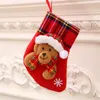 Christmas Stocking Mini Scock Santa Claus Candy Gift Torba Xmas Drzewo Wiszące Wisiorek Drop Ornament Ozdoby Dekoracje do domu