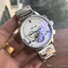 Fashion Men Watch Top Märke Luxury Alla Sub-Dials Work Mens Klockor Dagsdatum Mekanisk Automatiska Automatiska Armbandsur för Män Alla hjärtans dag Presentgåva Relogio