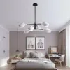 Nordic living room chandelier lamp post modern minimalist creative fashion art wrought iron Led light study bedroom bedroom