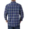 Spirit primavera camisa xadrez masculina inteligente casual manga longa turn down collar blusa masculina puro algodão outono camisas masculinas249n