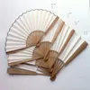 DIY Blank Hand Fan 7 "8" 9 "10" Calligraphie Adulte Beaux-Arts Programmes De Peinture À La Main Papier De Riz Chinois Pliant Éventails En Bambou Artisanat Cadeau
