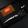 7" 7.5''8''9 '' Stainless animal Shears Grooming Set tesoura de corte tesouras diluindo Up Curvo Tesoura animais Shears Y1001