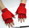 Vinter mitten handskar för kvinnor män halvfinger hand handled varmare flip cover tjejer pojkar utomhus varm högkvalitativ kvinnlig handske gåva