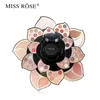Bayan Rose Siyah Erik Çiçeği Göz Farı Paleti Fırça Dudak Kaş Pudra Makyaj Profesyonel Mat Paleti Vakfı Palet Göz Farı