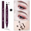 Stempel Eyes Liner Vloeistof Make-up Potlood Waterdichte Zwarte Double-Ended Makeup Postzegels Eyeliner Potlood 4Styles RRA1827