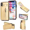 Mode portemonnee hoesjes rits lederen telefoon back case met creditcard slots houder luxe PU cover voor iphone x 8 7 6 s plus