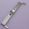 Bracelet de montre en acier inoxydable Bracelet de montre poli mixte mat 16mm 18mm 19mm 20mm 21mm 22mm 24mm Argent papillon buckl3355