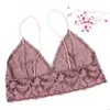 레이스 탑 누드 핑크 여성 꽃 레이스 Bralette 숙녀 원활한 Intimates 여자 무선 란제리 부드러운 편안한 브래지어