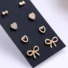 Amazon Hot Selling 6Pairs Sets Earring Sets Geometric Simple Cheap Wholesale Stud Earring Women Mix Earring