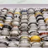 Large size 50pcs/lot Stainless Steel band Rings mix style fit Men and Women Wedding Party Gift fashion Charm Crystal Titanium Finger ring Jewelry