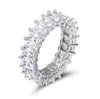 Vecalon 8 Styles lustre promesse bague de mariage bague de fiançailles en diamant Sterling Sier pour femmes hommes bijoux