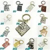 fashion Bracelet Keychain Wallet Leopard PU Leather Tassel Women Card Bag Women Clutch Wristlet Keyring Party Favor 4 style T2C5235731609