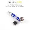 Mini Metal Tobacco Pipe Filter Rökning Rör med lock rostfritt stål CAP Portable Tobacco Smoke Pipes Accessorie8468074