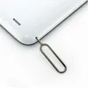 2000 pçs / lote Cartão SIM Ejectar Pin de agulha para iphone 8 7 6 4 4s 5 5s Samsung celular