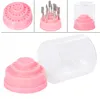 1 pièces 48 trous rose ongles forets support support affichage ongles foret boîte organisateur conteneur manucure outil