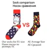 SANZETTI Brand 2019 New Happy Men Socks Bright Colorful Space Animal Novelty Pattern Causal Dress Socks Funny Gift Wedding