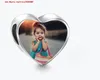 sublimation blank charms heart photo bead metal hot transfer printing material valentine's Day gifts new style