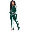 Womens Designer Casual Lange Mouwen Jas Tweedelige Sports Jogger Broek Set Dames Winter Trainingspak Sweat Suits Outfits Sweat Past