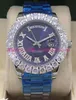 Luxury Watch 5 Style 44mm Mens Platinum II Diamond Dial Bigger Diamond BEZEL Roman Numerals Automatic Fashion Men's Watches W209I